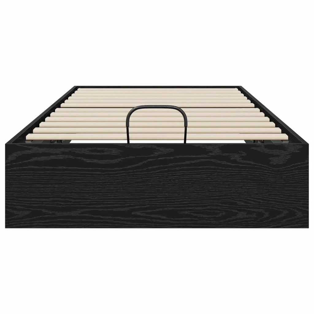Letto ottomano Rovere Nero 80,5 x 200 cm Legno multistrato