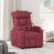 Poltrona Elettrica Reclinabile Rosso Vino in Tessuto 3098818