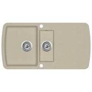 Lavabo cucina doppio lavello 96 x 50 cm granito beige 02_0002339