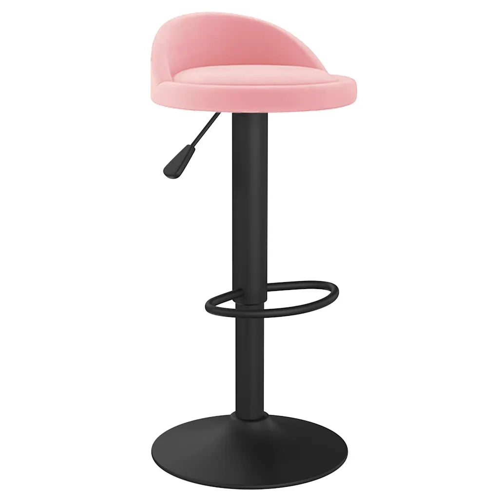vidaXL Sgabello da Bar Rosa in Velluto
