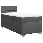 Letto singolo | Letto per adulti | Giroletto a Molle con Materasso Grigio Scuro 80x200 cm Tessuto