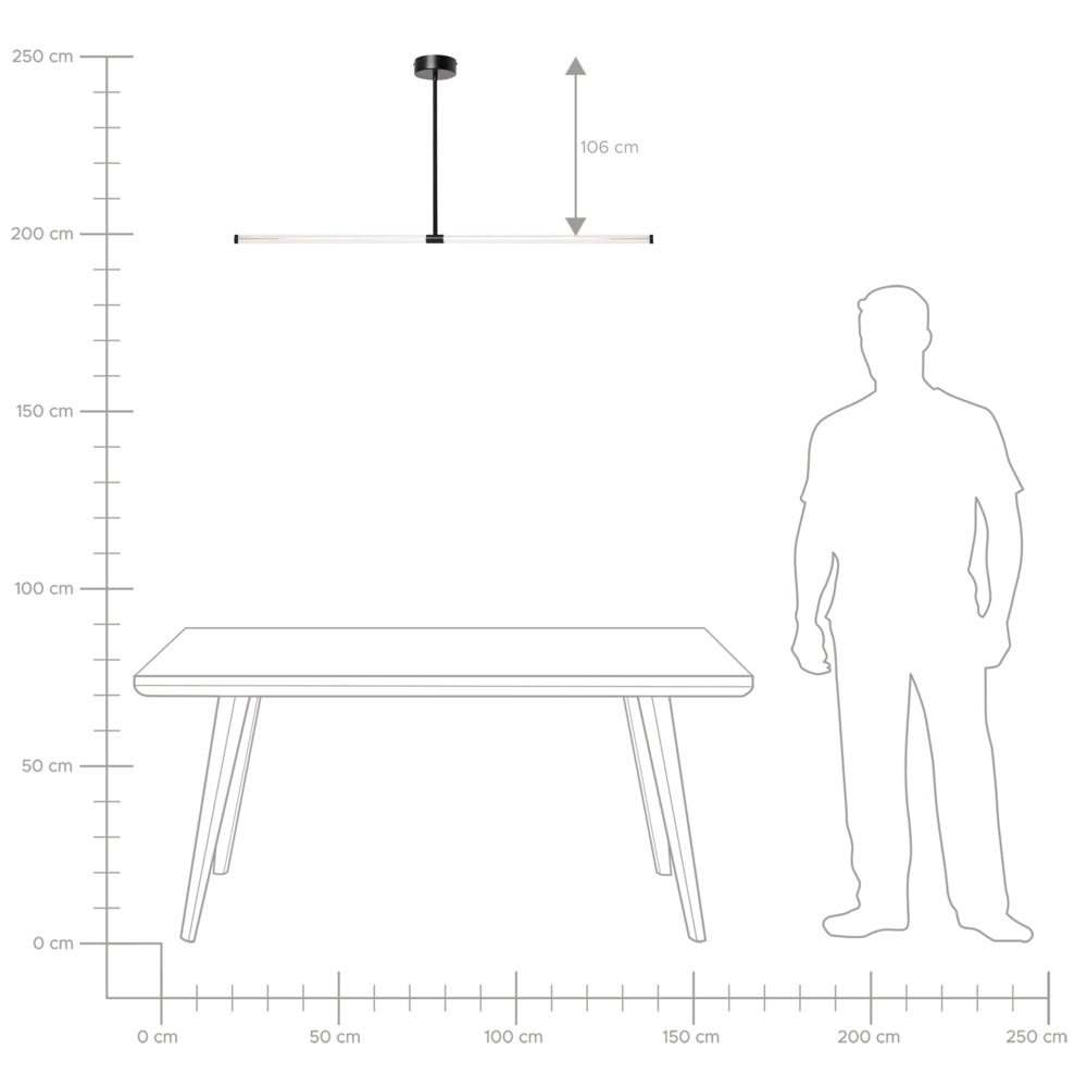 Lampada a sospensione LED in metallo Nero Moderna Minimalista