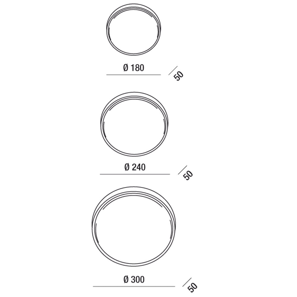Olly Plafoniera LED Moderna Rotonda IP54 23W 2700lm 3000K Bianco Struttura in Metallo e Policarbonato Ø240mm Codice Articolo 3315-61-102