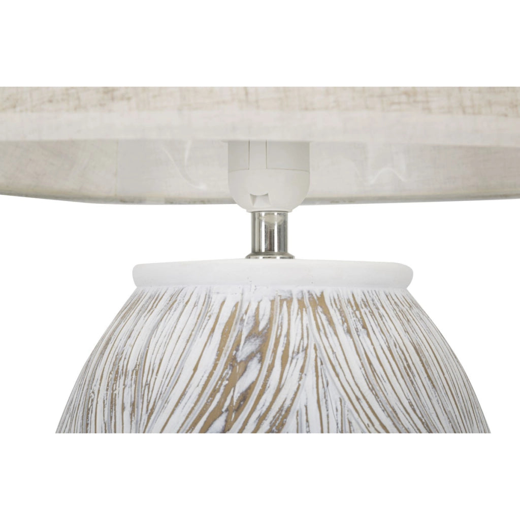 Lampada da Tavolo VKH166, Bianco, Poliresina, 38x38x67 cm