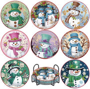 8 sottoscrivi per dipinti con supporto a forma di neve, set di hobby DIY per adulti e bambini, per decorazioni natalizie e regali di vacanza