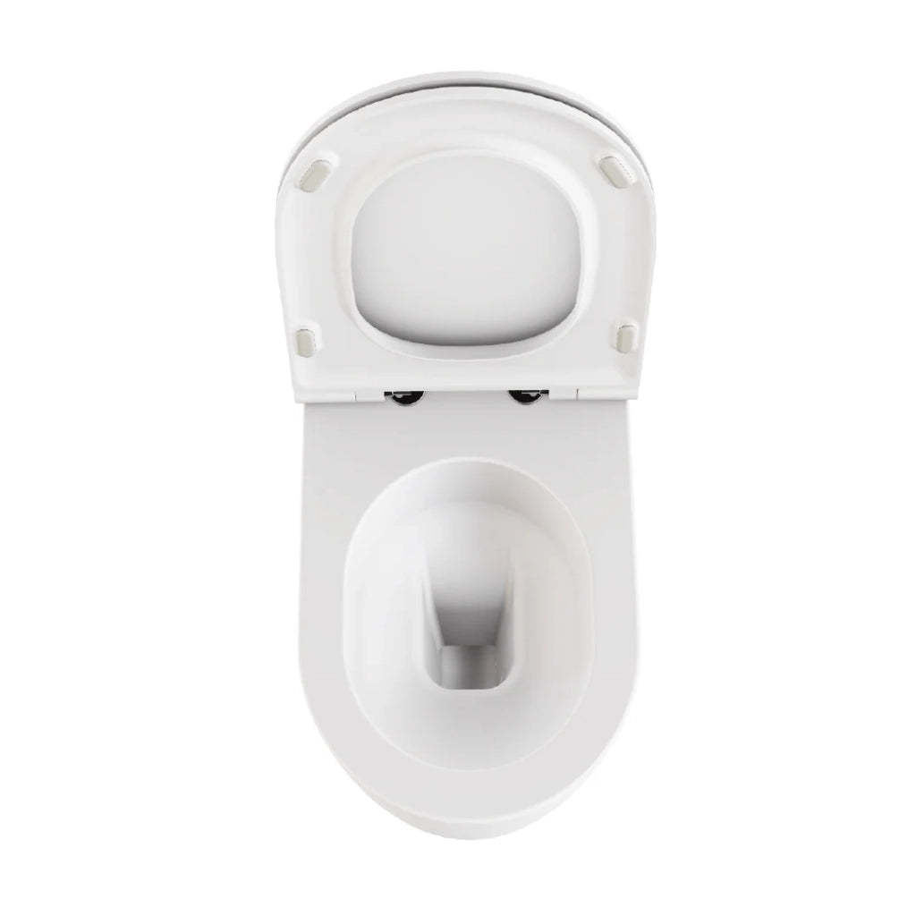 Coppia Di Sanitari Azzurra Ceramica Da Terra Filo Muro Senza Brida Bianco Lucido "Comoda"