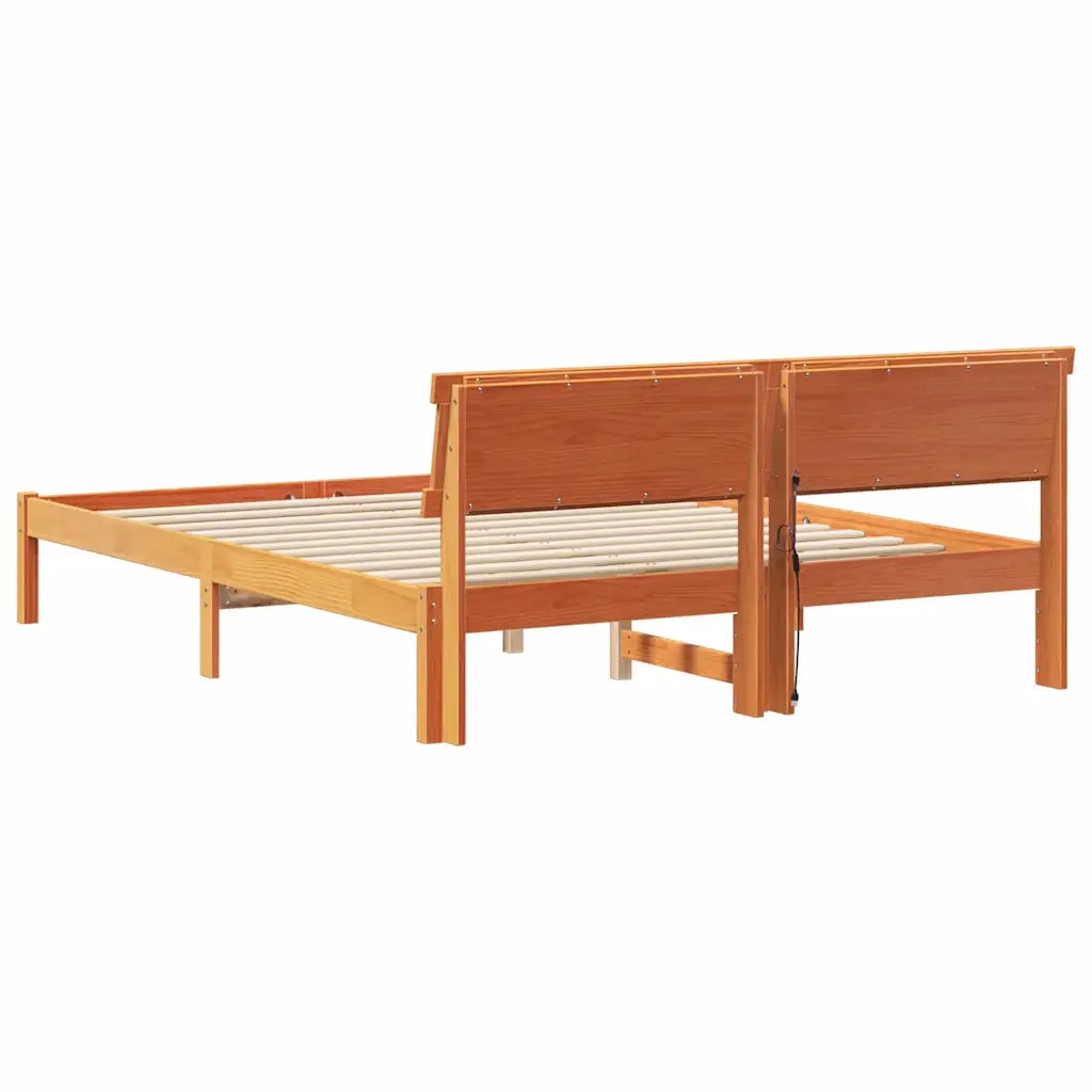 Struttura del letto Marrone cerato 150 x 200 cm Pino massello
