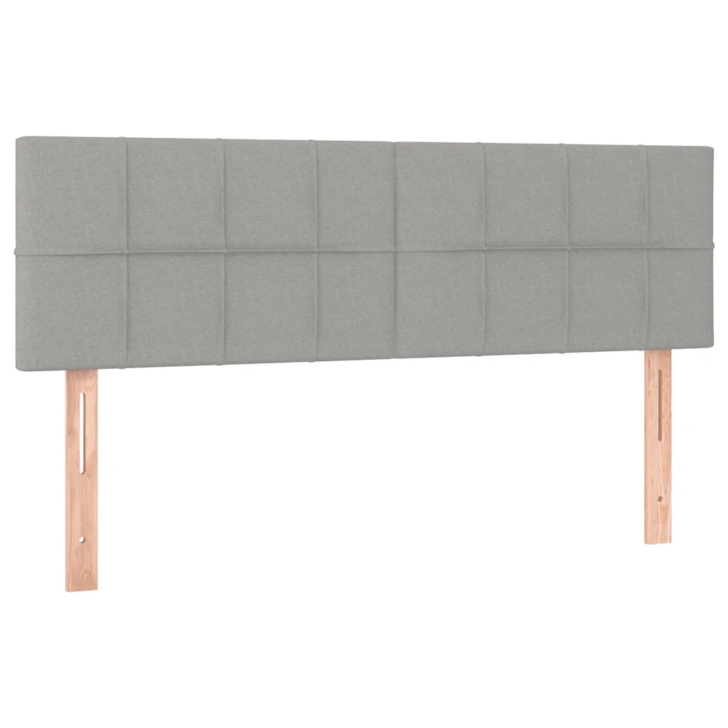 Giroletto a Molle con Materasso Grigio Chiaro 140x190cm Tessuto 3140049