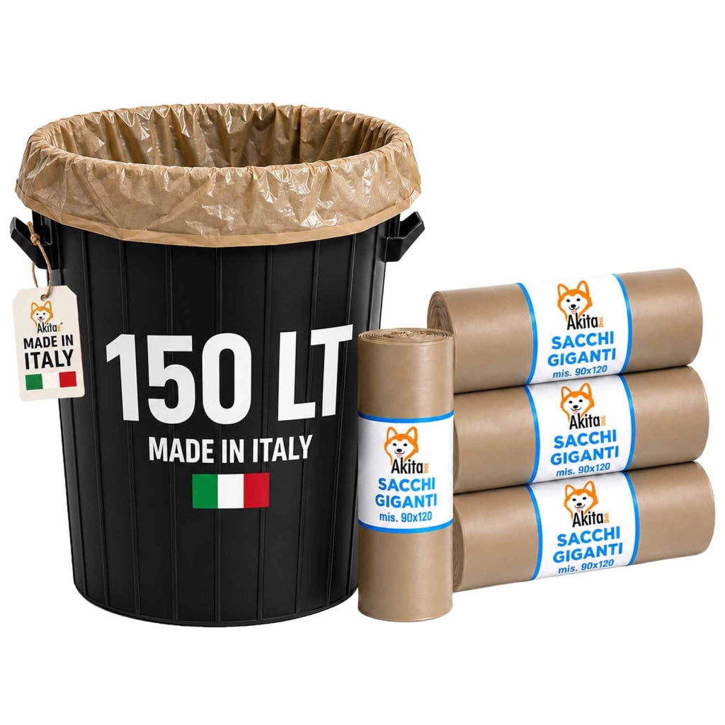 Akitaink Sacchi Spazzatura Grandi 90x120 Ambra 40pz