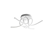 Lampada a Soffitto TOSCA P/4 LED Integrato 60W 3200lm 3000K Luce Calda - Alluminio Satinato Bianco Diffusore in Silicone - Gealuce
