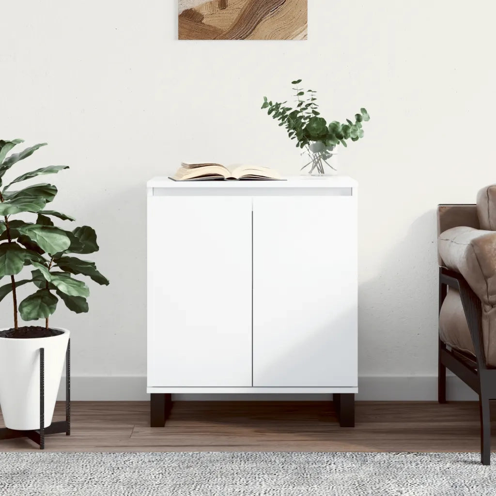 Credenza-Buffet-Armadio da cucina Bianca 60x35x70 cm in Legno Multistrato 750452