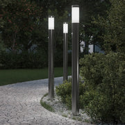 Lampioni a paletto con sensore 3 pz 110 cm Acciaio Inox IP44 4006010
