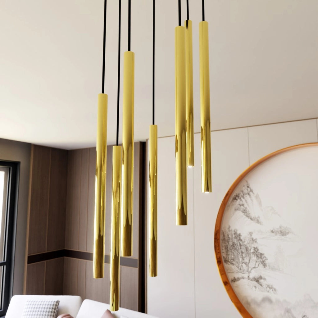 Lampada a sospensione Selter oro e nero