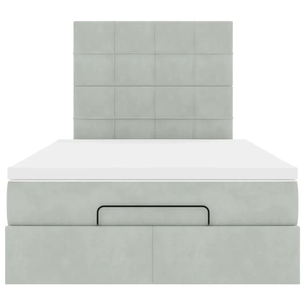 Struttura Letto Pouf con Materassi 120x200 cm Velluto 3314312