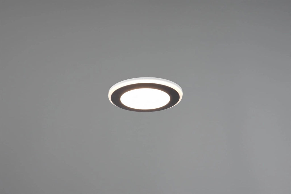 Faretto incasso LED Trio AURA nero 5W 3000K 450lm