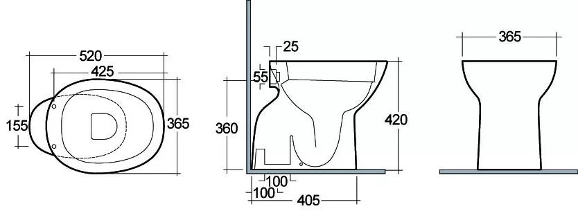 Vaso scarico pavimento rimless morning scarico a pavimento