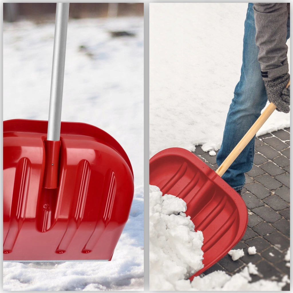 Pala da neve KADAX, raschietto da neve, spazzaneve robusto senza manico, 2 pezzi