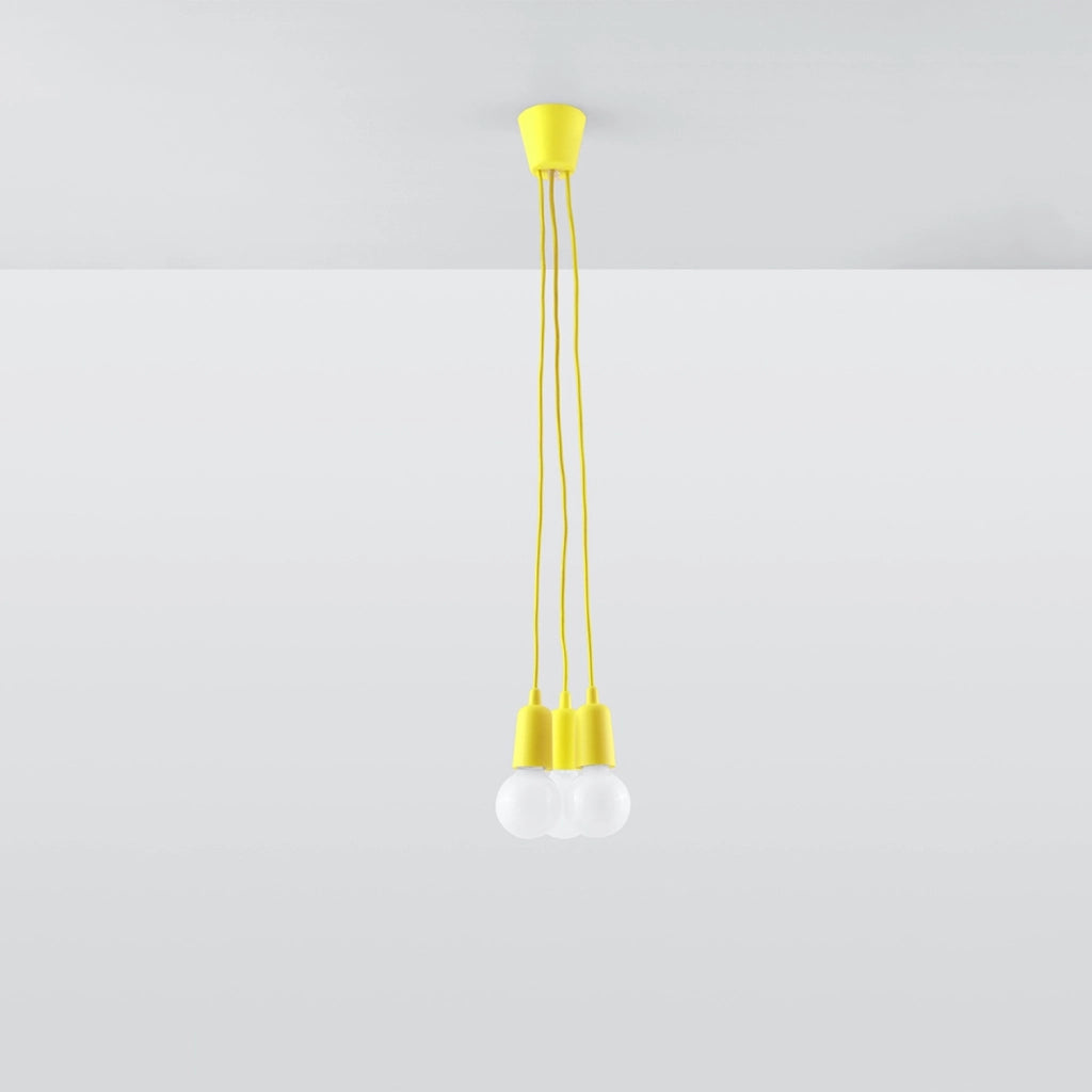 Lampadario Matero 3 luci giallo E27 Pure Lume PU.0579