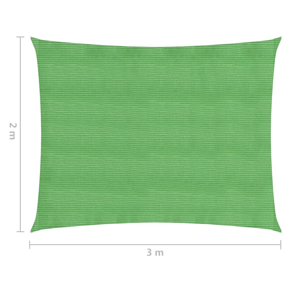 Vela ombreggiante 160 g/m² verde chiaro 2 x 3 m HDPE 02_0009367