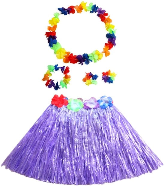 Costume da ballo hawaiano leggero - Rok per feste tematiche - Inclusa cintura - 40 cm di lunghezza - Rok per feste