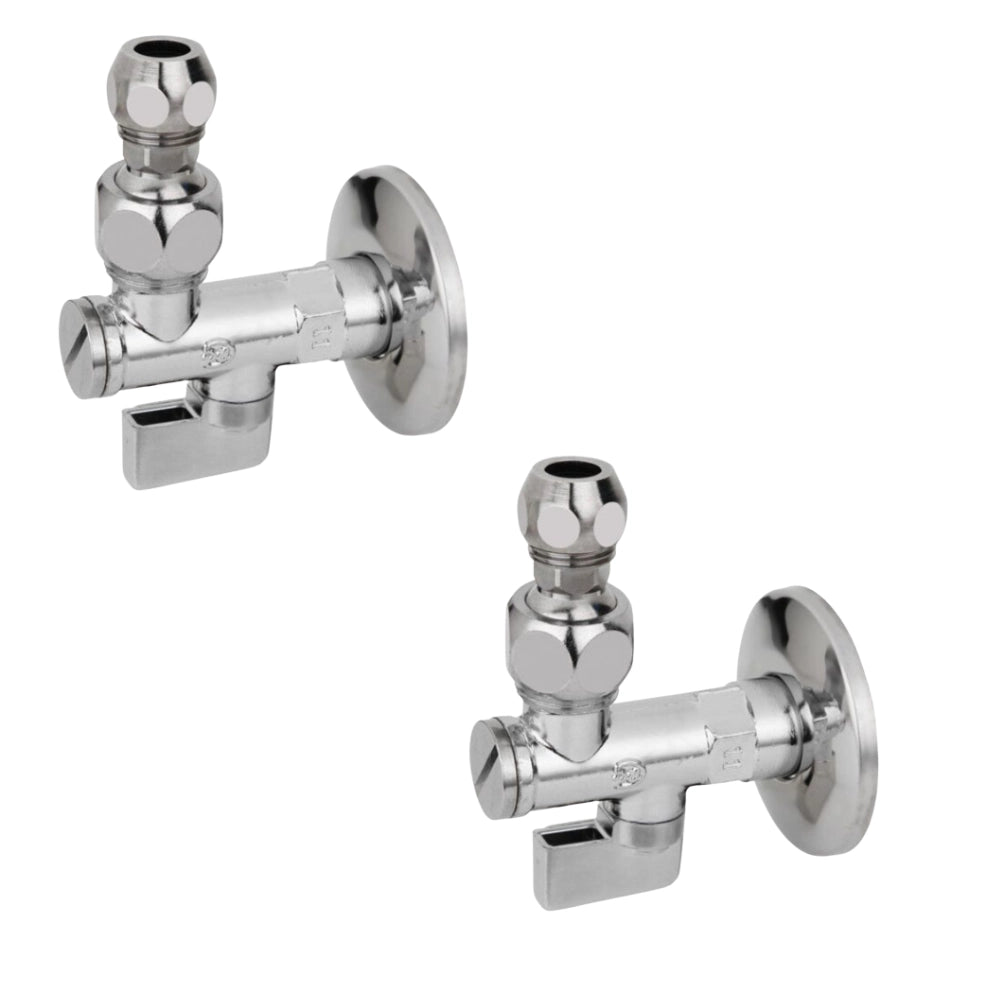 Rubinetto sottolavabo in ottone cromato lucido multipack con filtro smontabile 1/2x3/8x10 mm *** (quantita) pezzi 2, ...