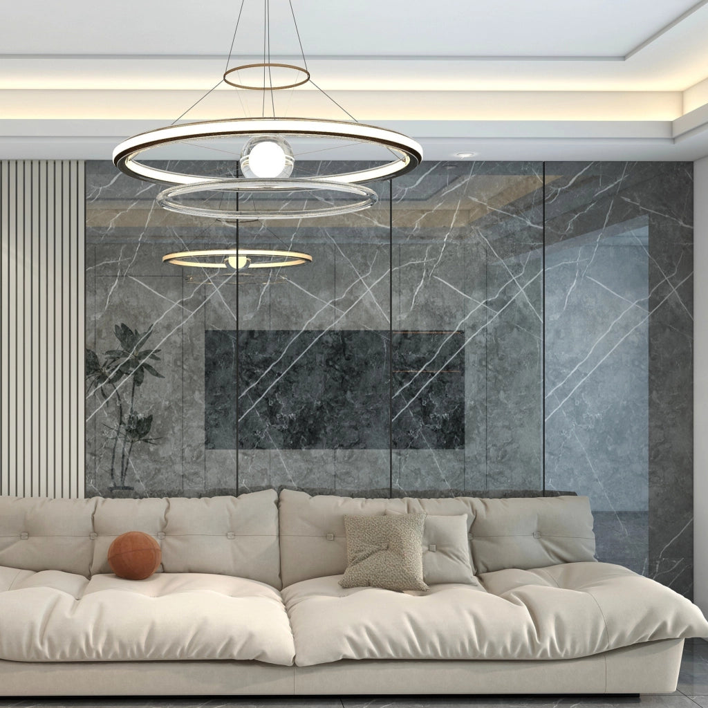 Set Bladel di 16 Pannelli Decorativi in PVC per Parete - Effetto Marmo Grey Diamond [neu.haus]