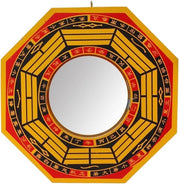 Specchio Feng Shui 20 cm - Tradizionale Specchio in Legno con Bagua - Forma Sferica - Decorazione per la Fortuna - Protezione contro l'Energia Negativa - Rafforza il Chi Positivo - Specchio Decorativo