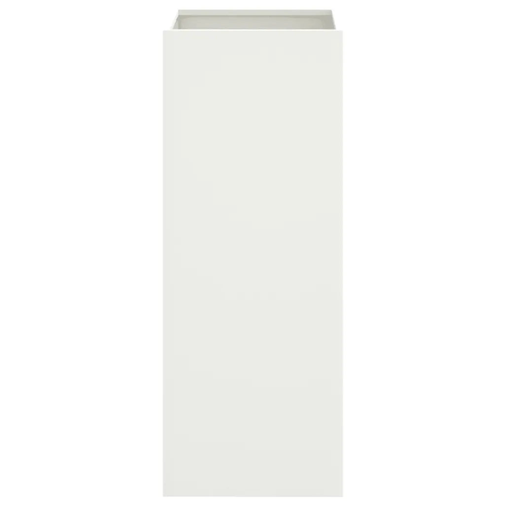 Fioriera-Vaso-Contenitore per Piante Bianca 32x29x75 cm in Acciaio