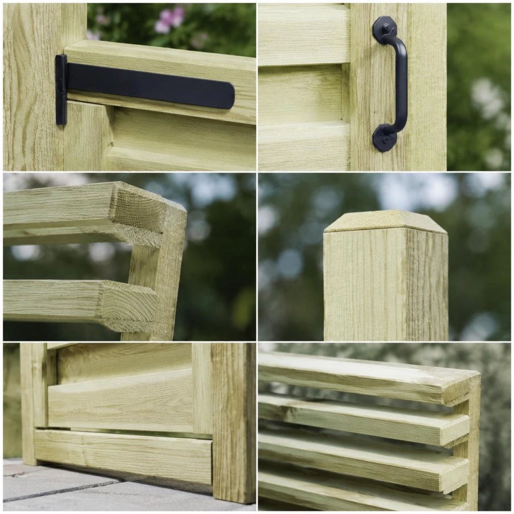 Garden Gate, Pine Wood, Impregnated, 100x125 Cm, Green