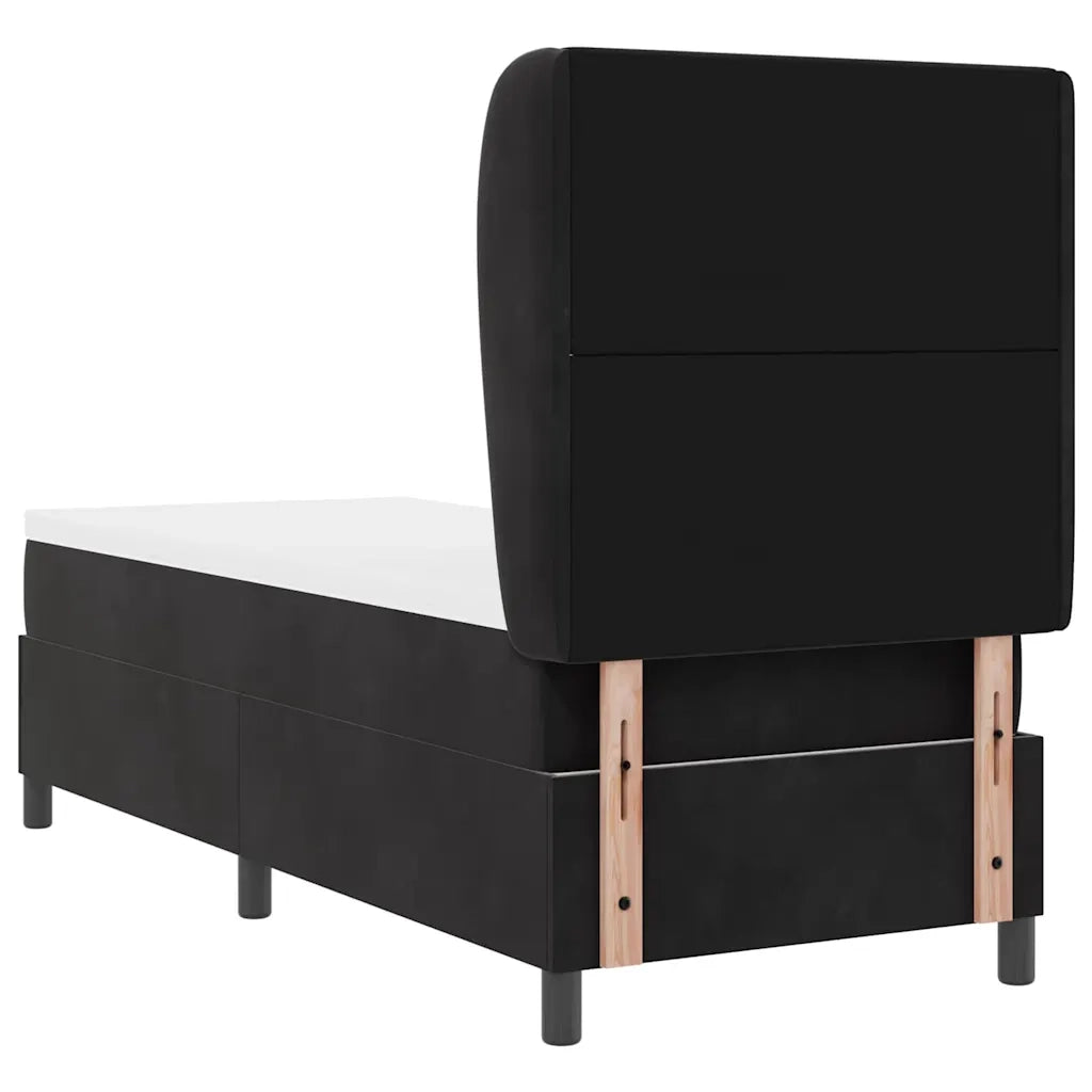 Letto a molle con materasso Nero 200 x 80 cm Poliestere 3340954