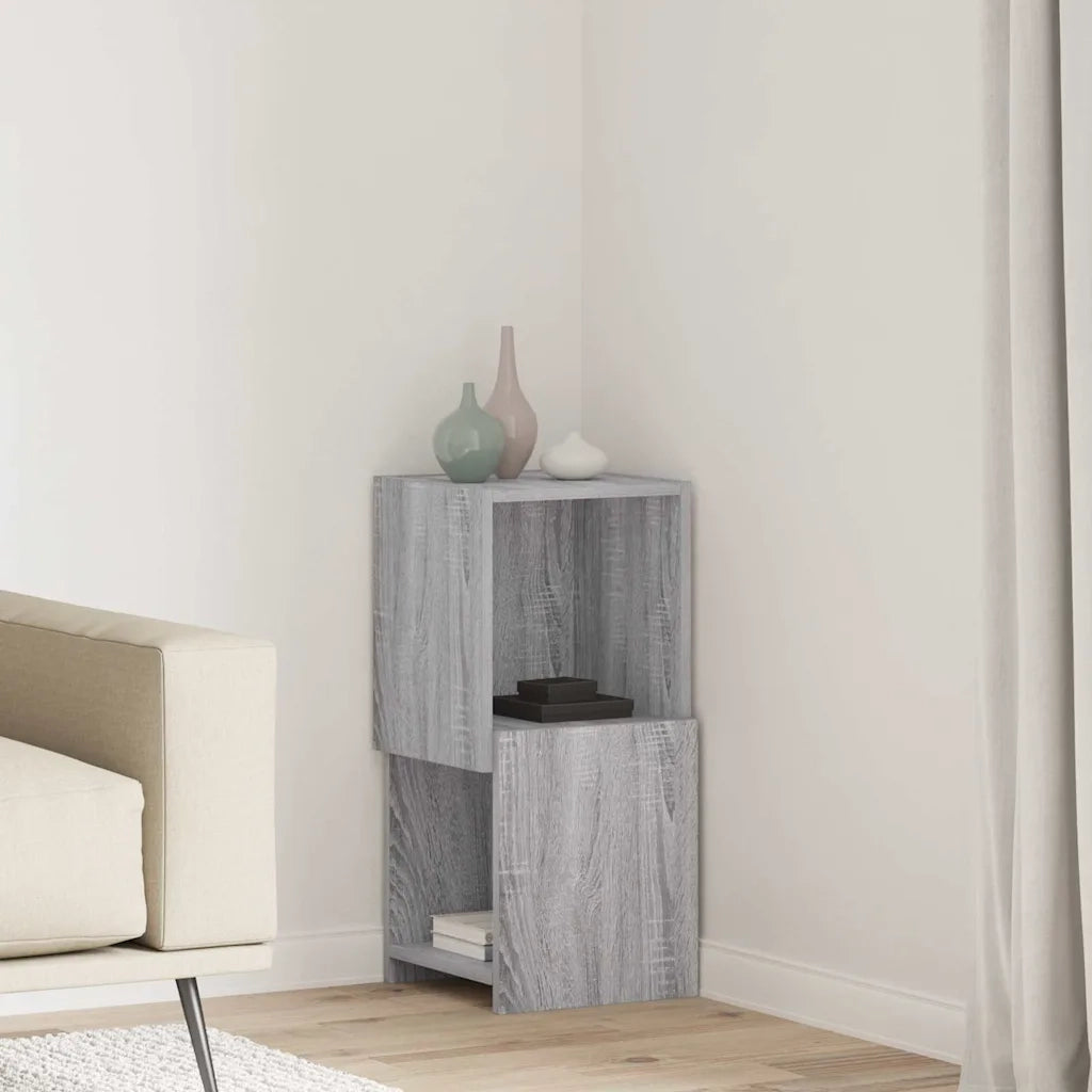Mobile angolare Grigio Sonoma 30,5x30x65cm Legno multistrato 889842