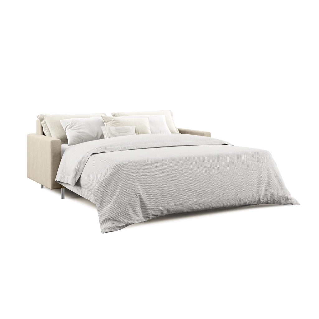 Megan Divano letto matrimoniale in microfibra smacchiabile T11 208 cm (mat. 160x197) tortora