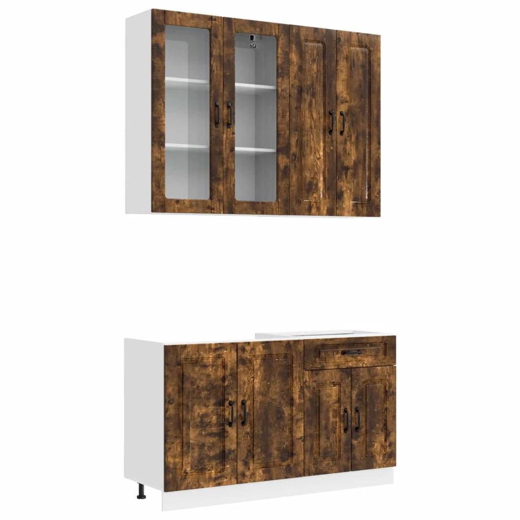 Unità Cucina KALMAR 4 pcs Rovere Fumo Legno ingegnerizzato 3438310
