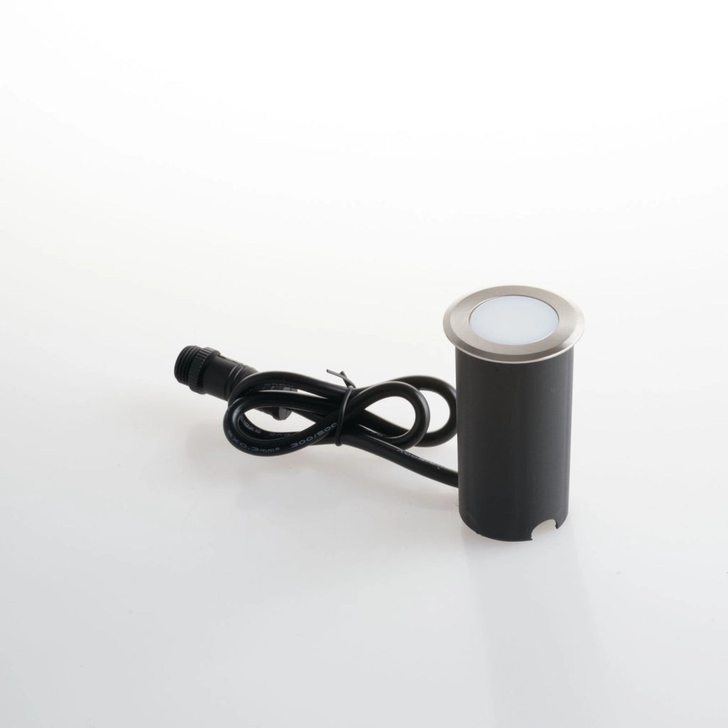 SEGNAPASSI CALPESTABILE A INCASSO LED SPRINT DC24V ACCIAIO 1,5W 60LM RGB + 4000K IP67 5X4,9CM