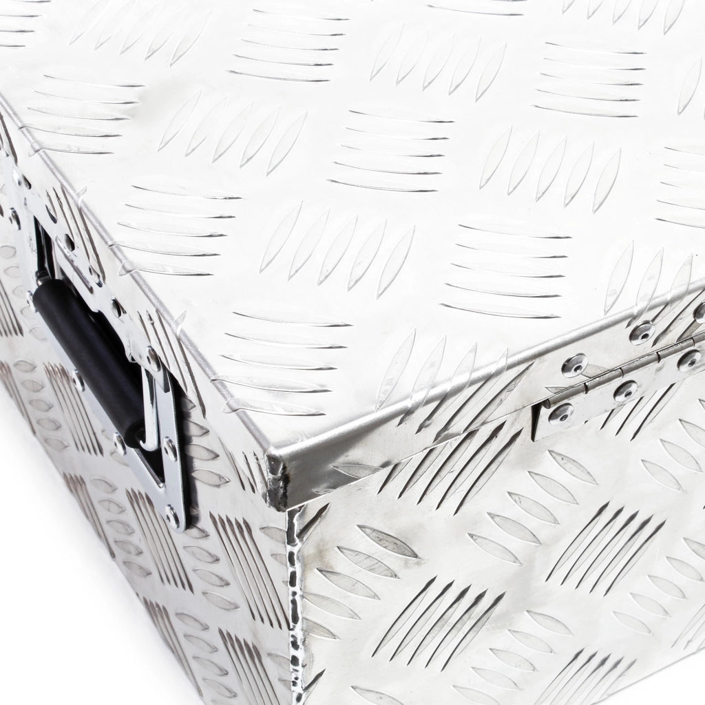 Baule in alluminio portattrezzi Cassa Box per attrezzi utensili 76x32x24,5cm