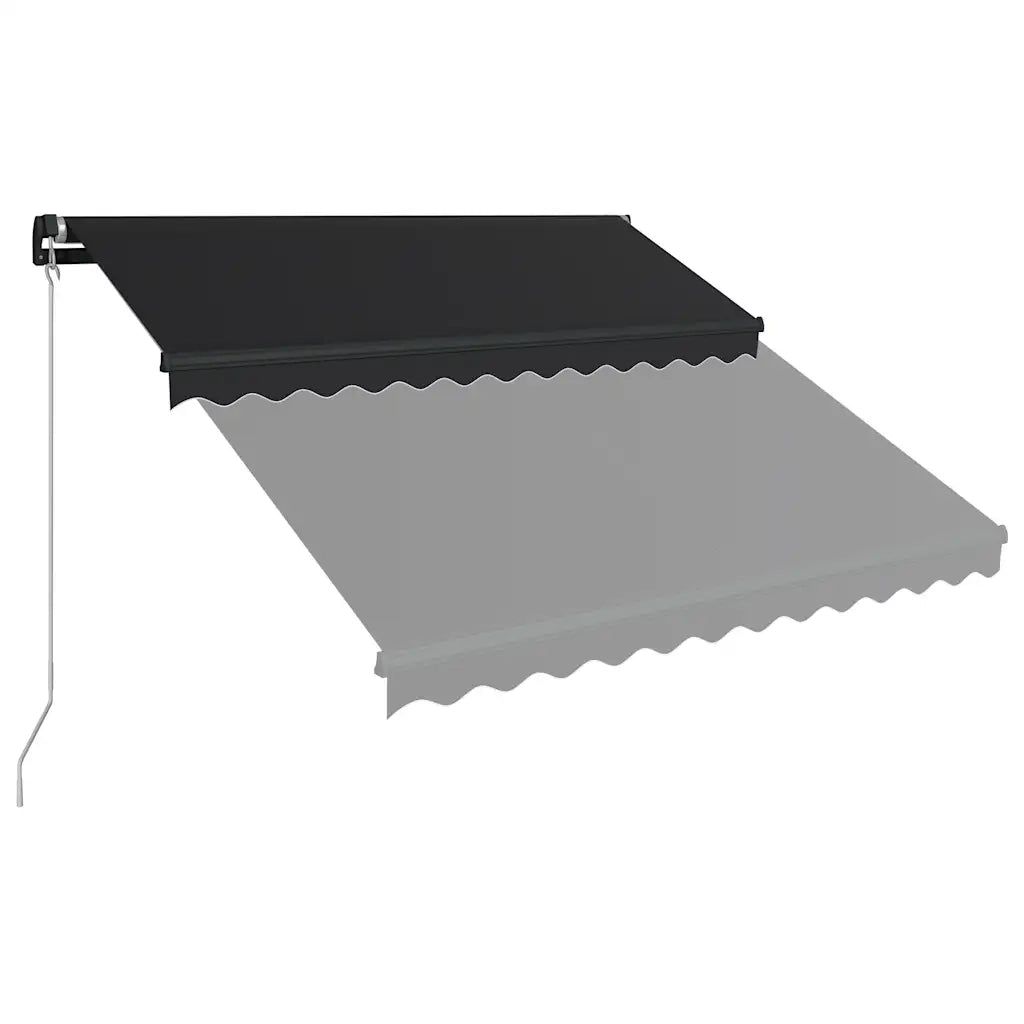 Tenda da Sole Retrattile Manuale con LED 350x250 cm Antracite 3051244