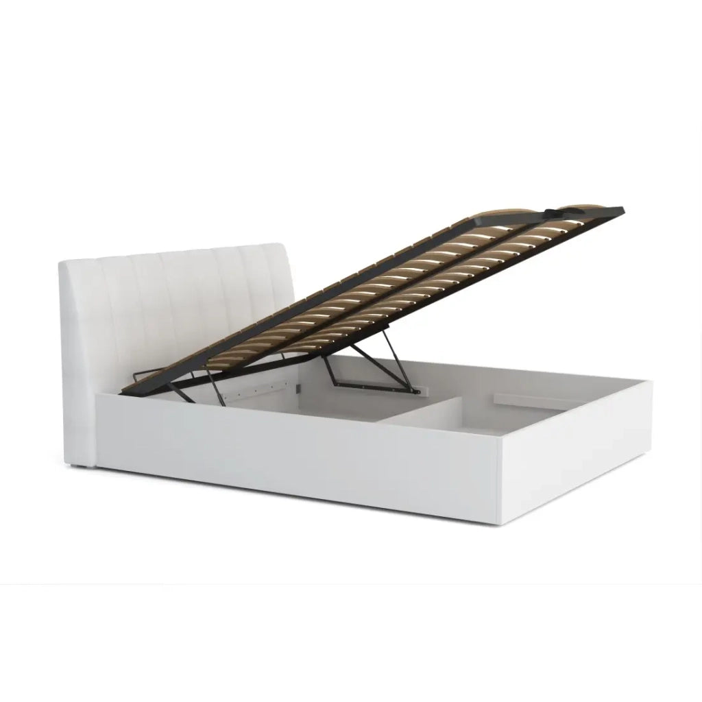 Collezione di letti design VERONA con opzione contenitore 180x200, colore bianco