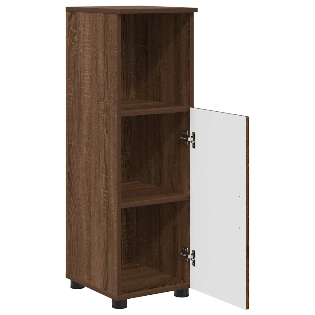 Set di mobili per il bagno con porta 3 pcs Rovere Marrone 3392950