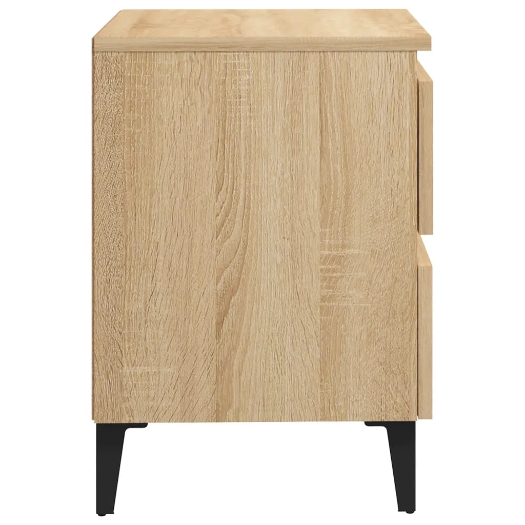 Comodino Rovere Sonoma 40x35x50 cm in Legno Multistrato 805875