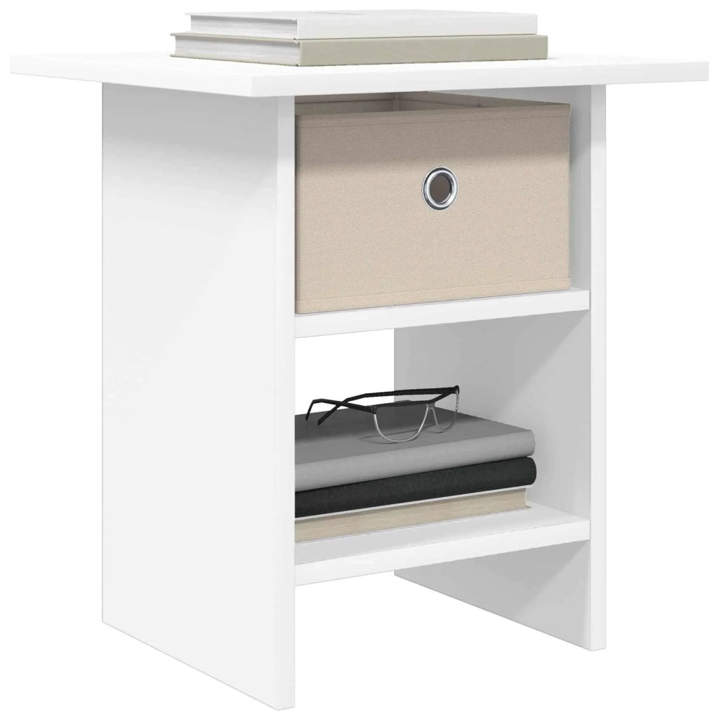 Comodino con cassetto Bianco 41 x 40 x 45 cm Legno multistrato