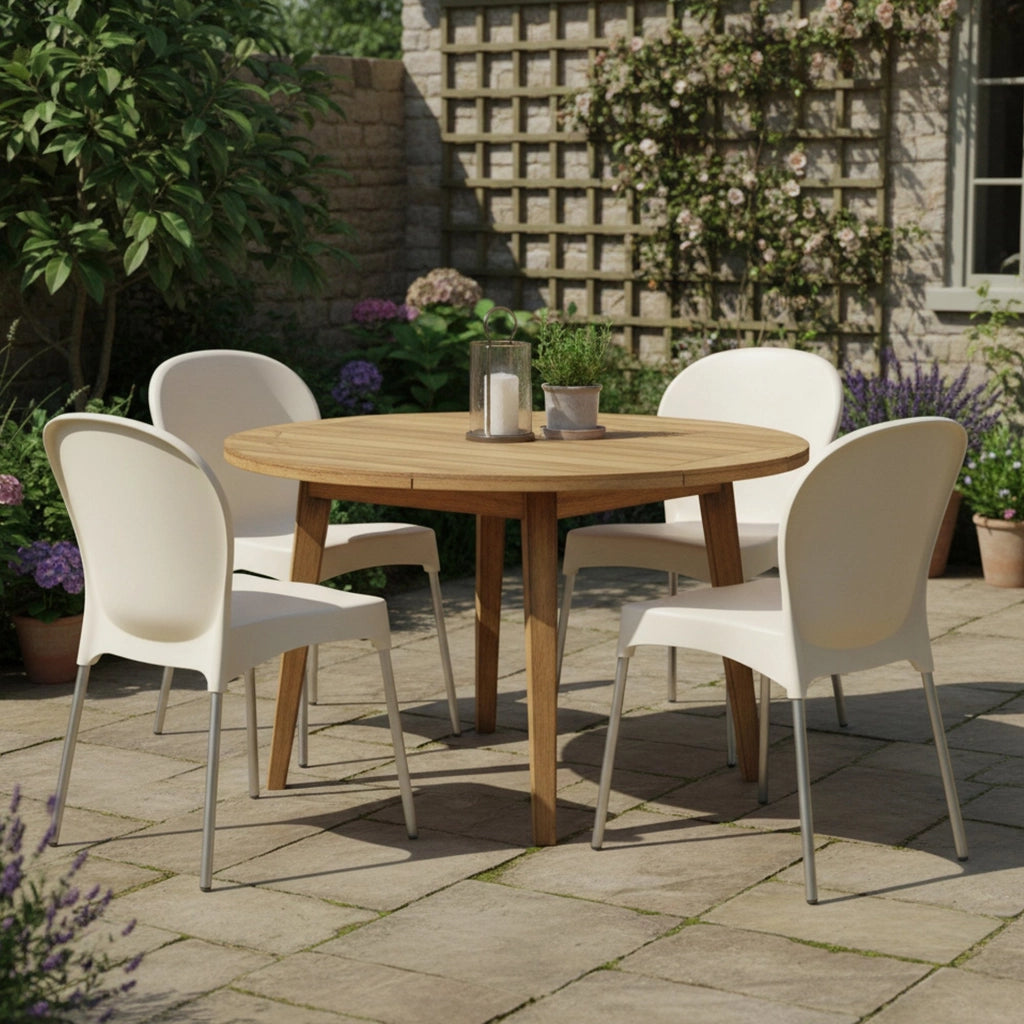 Eclectic, Sedia da Esterno 4 Sedie Made in Italy, Beige