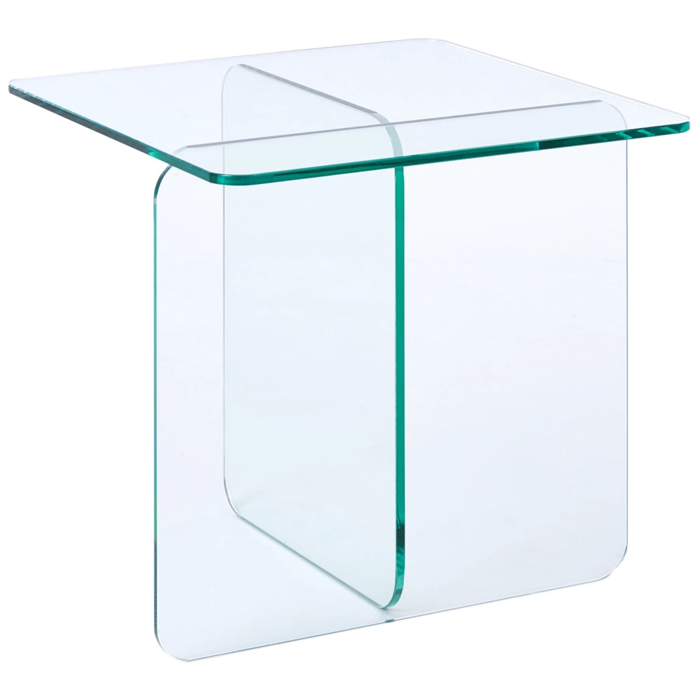 Tavolino in vetro trasparente 46 x 50 cm Stile astratto Stile minimalista Soggiorno