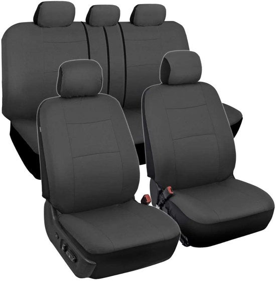 Set di sostegni auto completo per sedili anteriore e posteriore, facile da installare, set di sostegni auto per veicoli commerciali, SUV - grigio