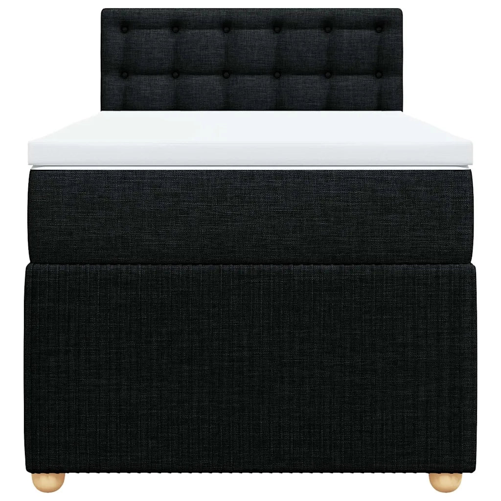 Giroletto a Molle con Materasso Nero 80x200 cm inTessuto
