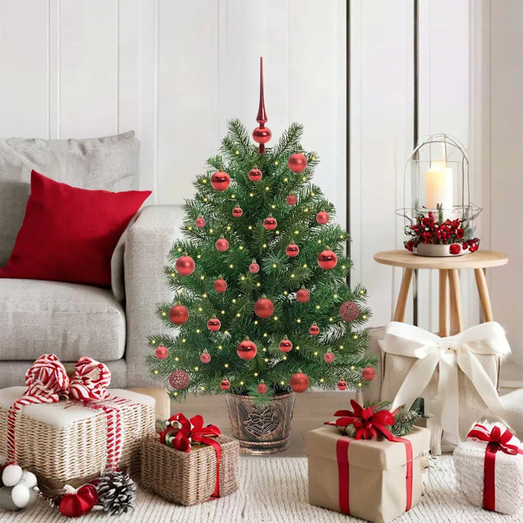 Albero di Natale artificiale con 150 LED Verde 95 cm PE e PVC 3397315