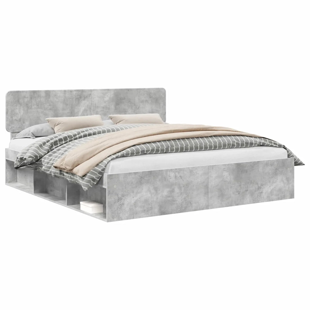 Struttura del letto Calcestruzzo 180 x 200 cm Pino massello 3412045