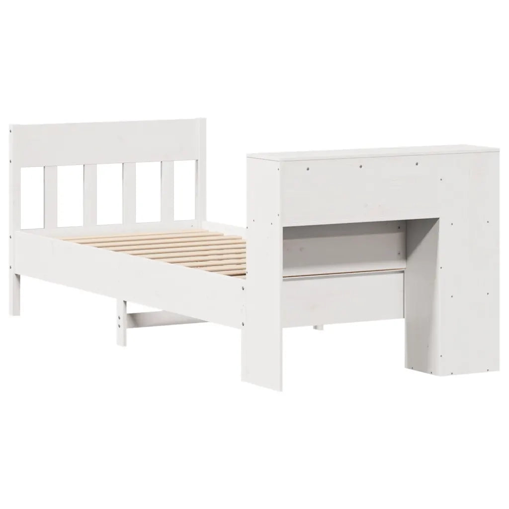 Letto con Libreria senza Materasso 75x190 cm in Legno Pino 3323207