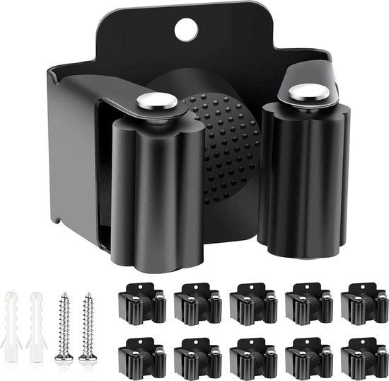 Set di attrezzi da giardino per 10 pezzi - supporto per attrezzi da giardino a muro - comprensivo di materiale di montaggio - per cucina, casa, bagno, garage, giardino