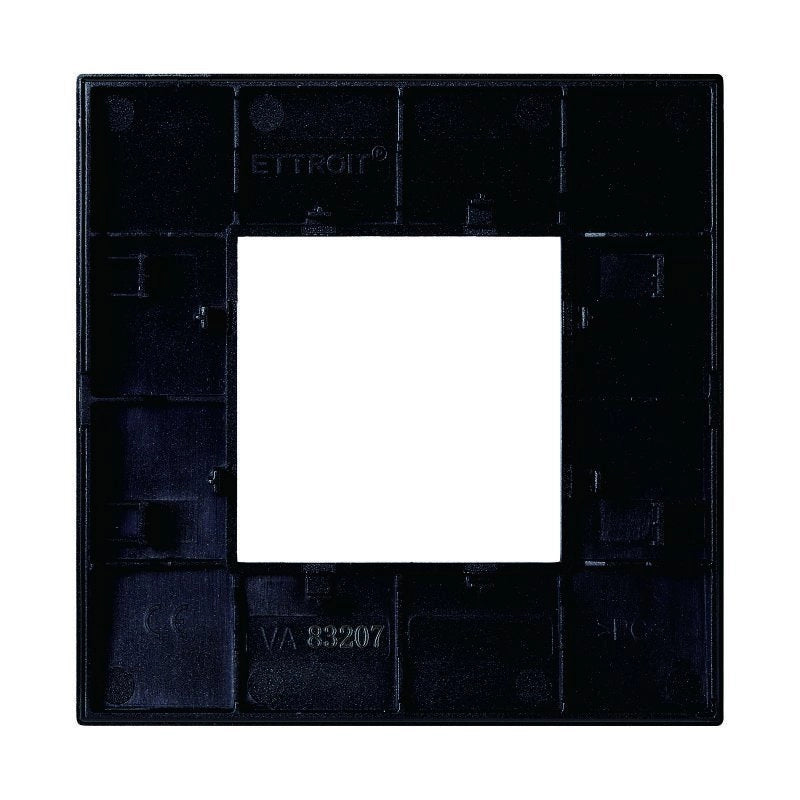 Placca Plastica Serie Venus 2P Colore Acciaio Scuro Compatibile Con Vimar Arke
