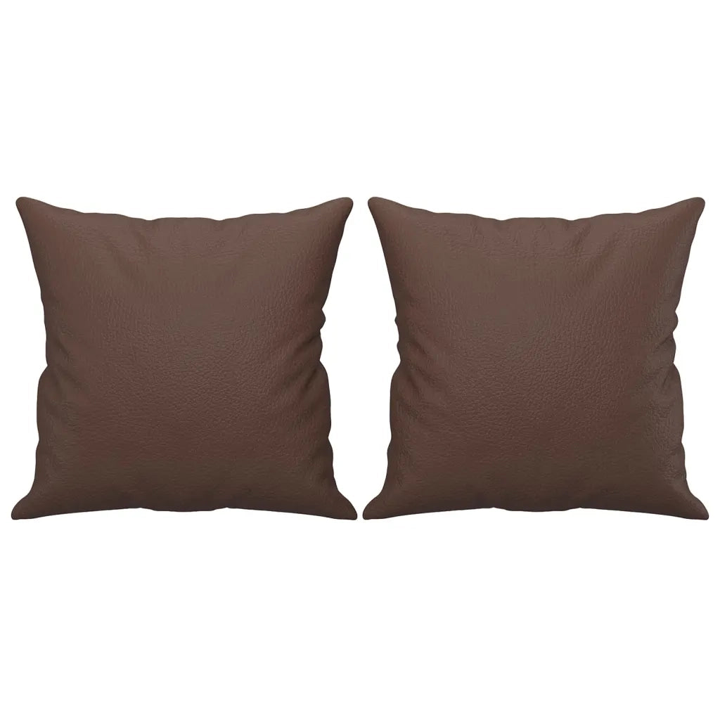 Cuscini Decorativi 2 pz Marrone 40x40 cm in Similpelle CFW2506907